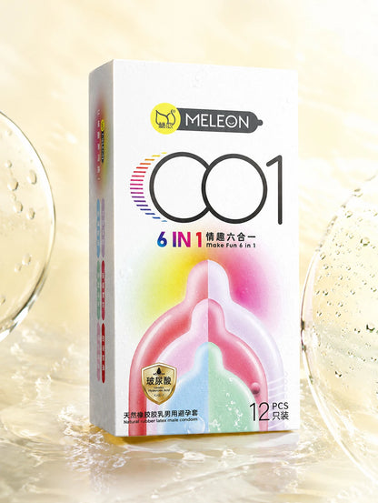 6in1 Warehouse Shipped Condoms 12Pcs/Pack  Intimate Good Sex Products Combining Particles and Threads for Pleasure