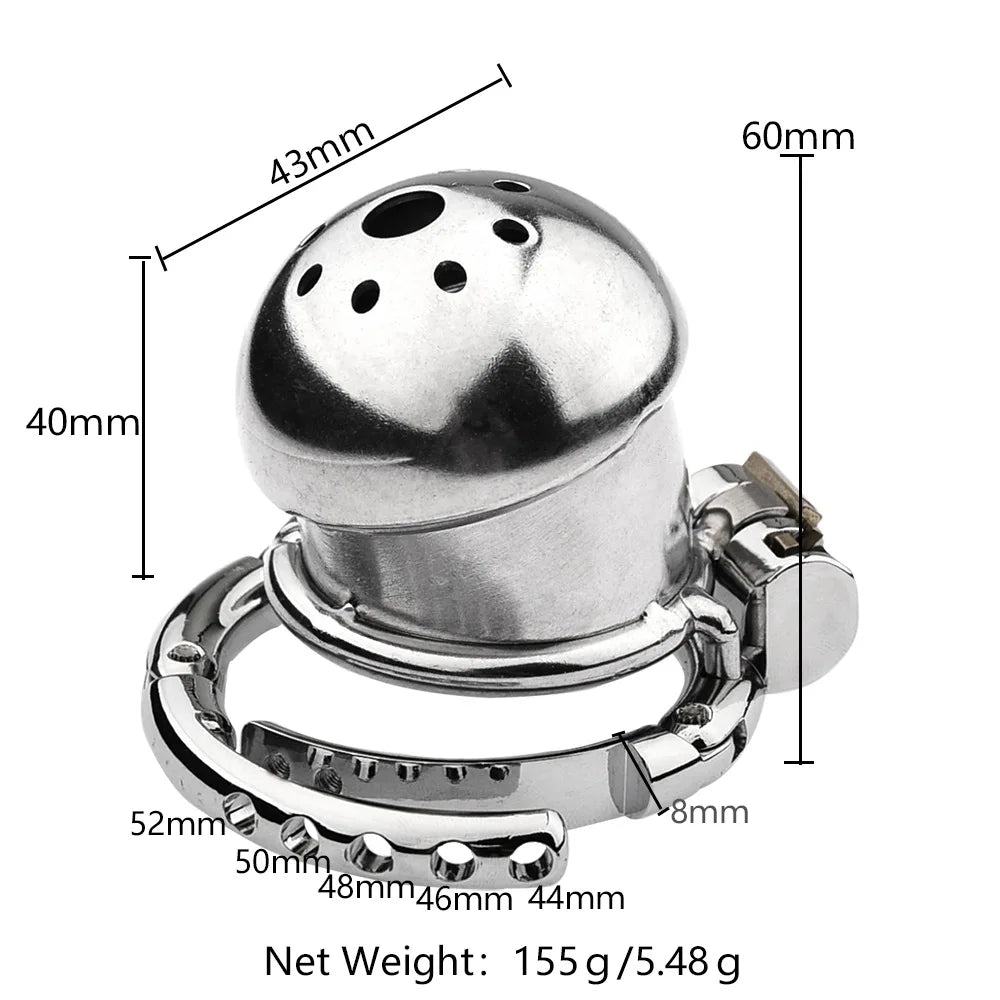 2025 Adjustable Clasp Chastity Cage Sex Toys for Men Metal Penis Ring Sleeve Bdsm Penis Bondage Erotic Urethral Lock Cock Cage