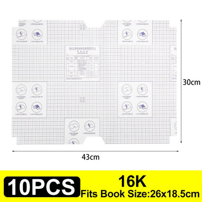 10-30Pcs A4/16K/22K Matte Clear Self-adhesive Book Cover Wrap Waterproof Textbook Skin Sleeve Students Book Wrapping Supplies