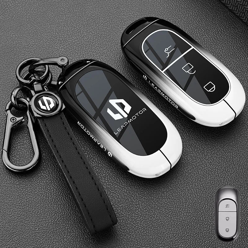 Car Zinc Alloy TPU NFC Card Key Cases Holder Cover Chain For Leapmotor C16 C11 C10 C01 B10 T03 S01 Car Accessories Styling