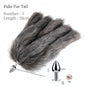 Sexy Multi Taile False Fox Tail with Separable Metal Butt Plug Anal Sex Toys for Couple BDSM Role Play Adult Products