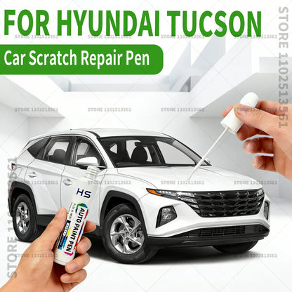 Car Paint Repair Pen Touch Up Scratch Remover DIY Auto Accessories For 2004-2025 Hyundai Tucson White Brown Black E9 BN Blue BU