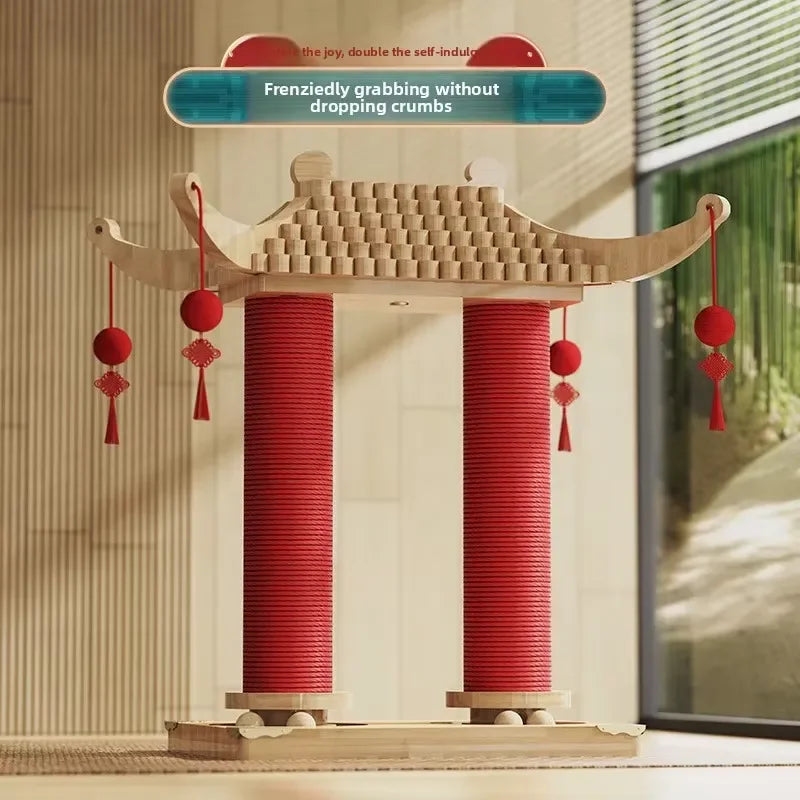 for Grab Column Cat Tree Tower Climbing Frame Scratching Board Integrated Elevated Thickened Scratching Posts Durable
