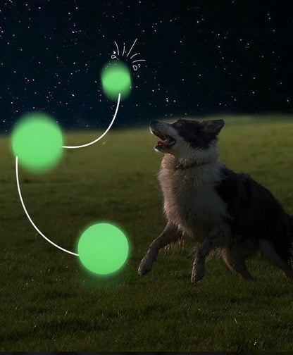 2PCS Dog Chew Toys Ball - Glow in The Dark, Durable for Teething, Pet Molar Toy To Relieve Boredom, Puppy Chew Supplies