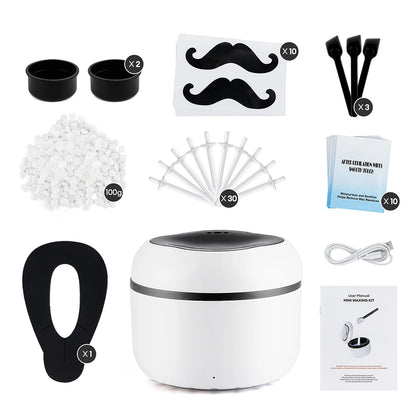 40g Mini Silicone Bowl Wax Heater Waxing Kit Hair Removal Wax-melt Machine Wax Bean Depilatory Wax Warmer Wax Heating Pot Melter