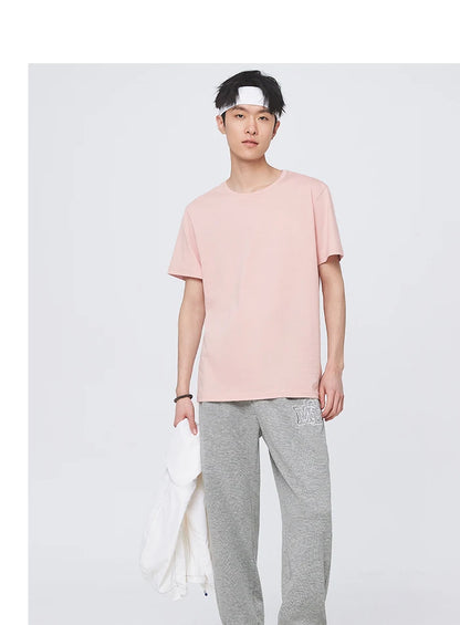 Semir Short Sleeve Men T-Shirt Cotton 2026 Summer New Man Clothing Thin And Versatile T Shirt Couples Solid Color Tops