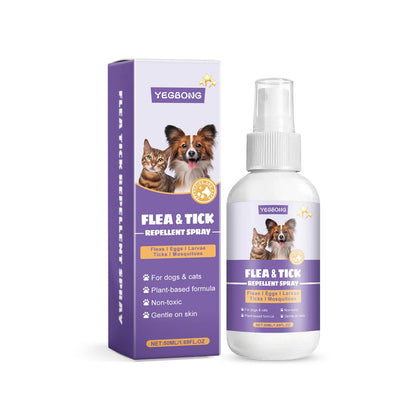 Pet Flea Spray Spray Effectively Removing Fleas Ticks Relieve Skin Itching Natural Ingredients Non Irritating Pet Flea Repellent