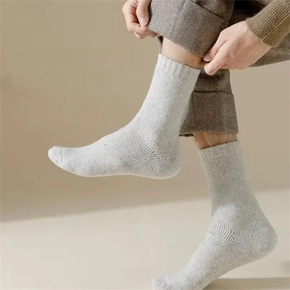 4Pairs/Lot Men's Winter Super Thick Thermal Socks Wool Men Women Solid High Quality Merino Wool Socks Cold Snow Warm Wool Socks