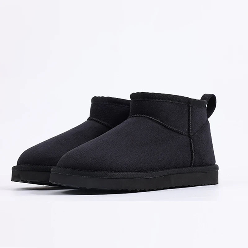 Smile PoP New Winter Cotton Women Boots Warm Suede Women Shoes Casual Plush Mini Cotton Snow Boots Nonslip Furry Ankle Shoes