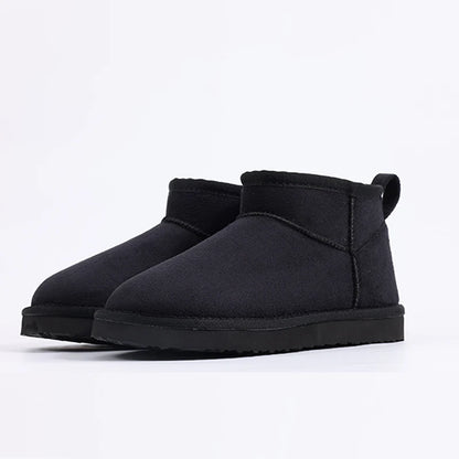 Smile PoP New Winter Cotton Women Boots Warm Suede Women Shoes Casual Plush Mini Cotton Snow Boots Nonslip Furry Ankle Shoes