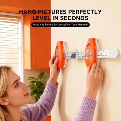 New Picture Hanging Level Ruler, Multifunctional Frame Positioning Balance Tool, Hole Marking & Measuring Decor Helper