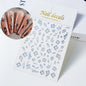 1pc 3D Hibiscus Flowers Nail Sticker White Black Flower Petals Adhesive Decals Pink Golden Floral Slider For Nail Art Decoration