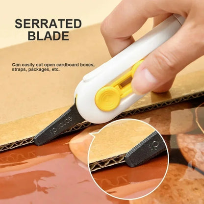 1pc, Magnetic Mini Box Cutter Portable Box Cutter Letter Opener and Paper Cutter Retractable Blade Durable ABS Material Mini Box