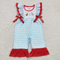 Wholesale Baby Girl Newborn Birthday Balloons Romper Bubble Embroidery Pink Plaid Bows Jumpsuit Kids Toddler Summer Clothes