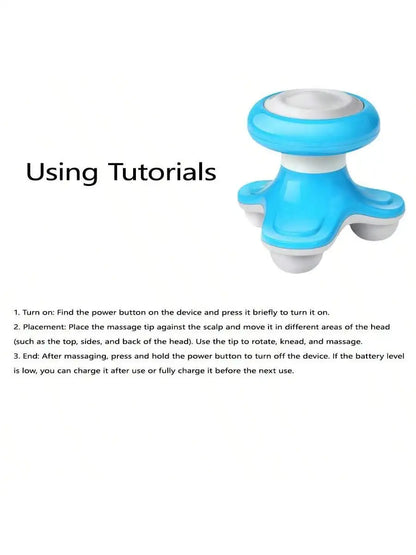 2026 Portable Mini 3D Triangular Massager, Portable Full Body Relief For Back, Legs, And Shoulders Battery（Batteries Not Includ）