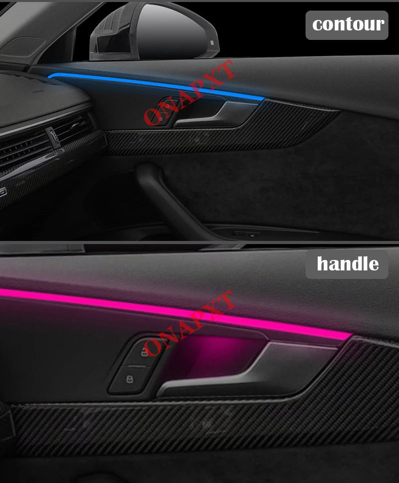 LED For Audi A4 S4 A5 S5 B9 2016-2023 Center Console Dashboard Ambient Light Strip Decorative Cover Lift Tweeter Speaker Lamp