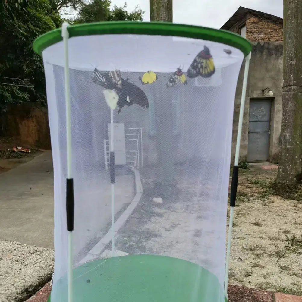 Butterflies Habitat Cage Premium Transparent Mesh Lightweight Breeding Cage Zipper Design Outdoor Observation House Portable
