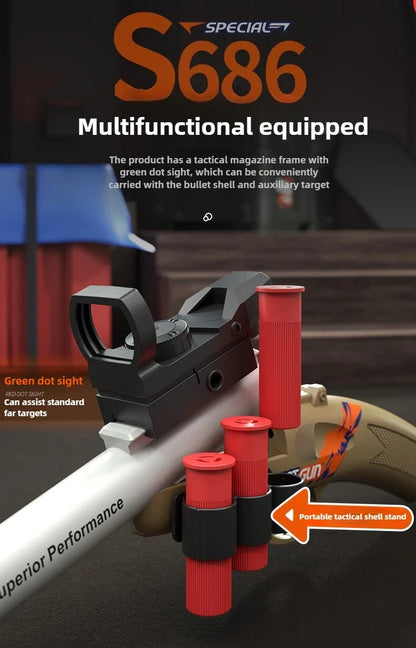 S686 Throwing Shell Toy Gun Soft Bullet Airsoft Launcher Outdoor Sports CS Game Fun Pistol Toy Gift for Boys