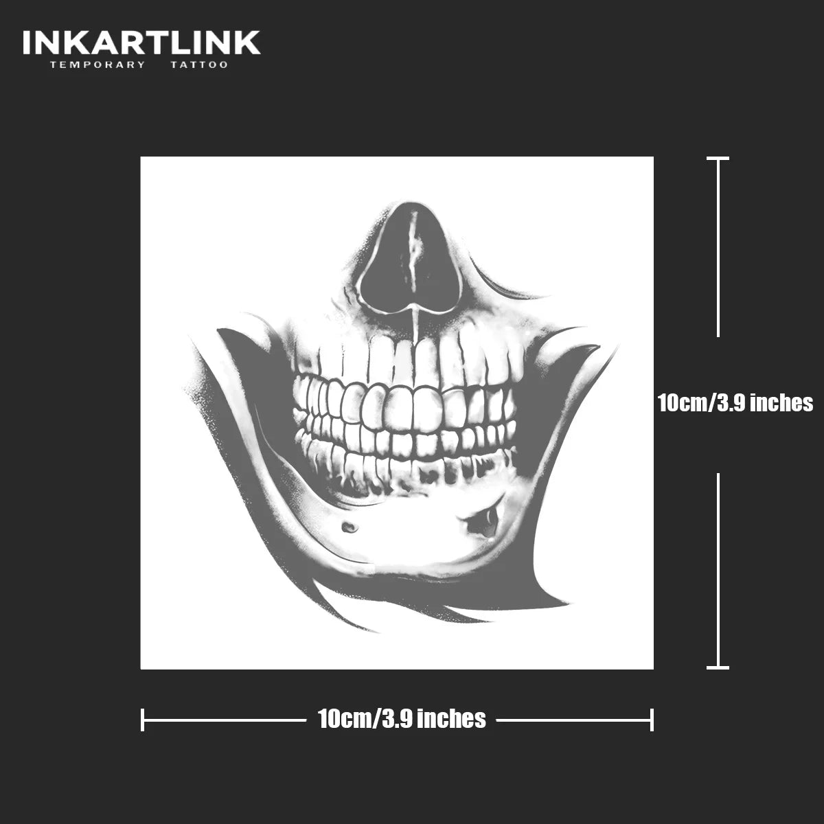 Skull Temporary Tattoo,Lasts To 15 Days New Technology Magic Waterproof Semi Permanent Sticker.