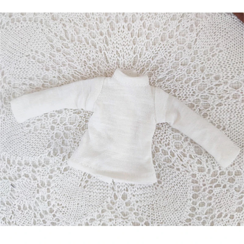 Casual Blyth Doll Clothes Rompers Plaid Pants Long Sleeve Top Suit Doll Trousers for Ymy Licca Azones Ob24 Ob27 Doll Accessories