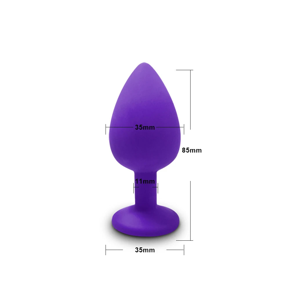 S/M/L Soft Silicone Anal Plug Mini Erotic Butt Plug Sex Toy for Anal Toy Beginner Men Women Gay Couples Prostate Stimulator