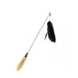 Wooden Handle Spring Teasing Cat Stick Feather Simulation Fishing Rod Cat Teaser Stick Interactive Replaceable Bell Squeaky Cat