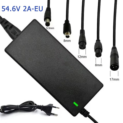 42V 54.6V 2A Battery Power Adapters For Lithium Battery Pack AC100-240V 36V 48V 2A Lithium Battery Charger 5 Plugs EU / US Plug