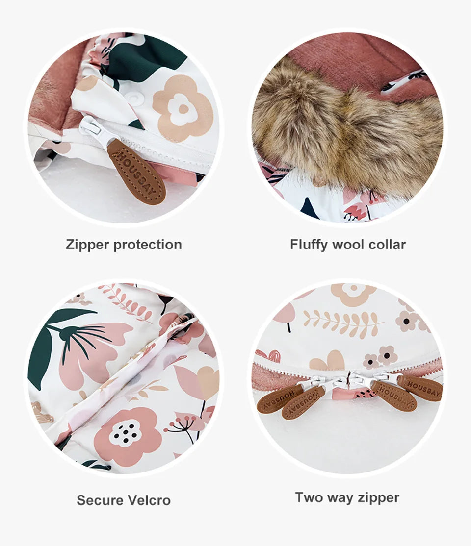 0-24Months Baby Carriage Sack Winter Warm Thicker Envelope For Discharge Stroller Footmuff Universal Pram Cover Accessories