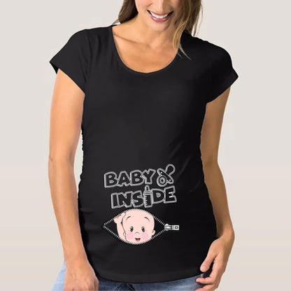 Maternity T Shirts for Women Cute Funny Graphic Pregnancy Gifts Summer Casual Mama Pregnancy Blouses Clothes