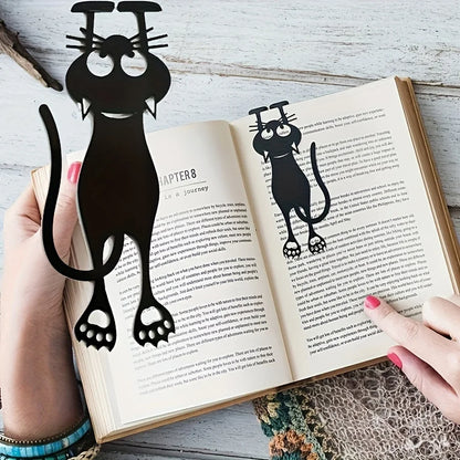 Creative hollowed-out black cat bookmarks, suitable for office, home and school supplies - the perfect gift for book lovers