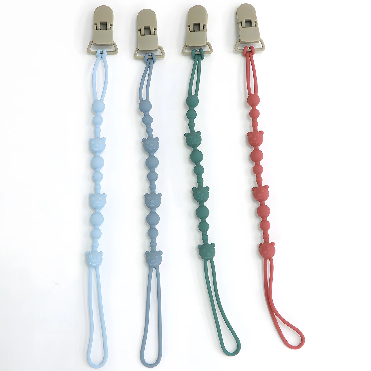 Soothing Pacifier Anti-chain Baby Stroller Teether Anti-loss Chain Baby Silicone Pacifier Clip Toy Biting Glue Lanyard