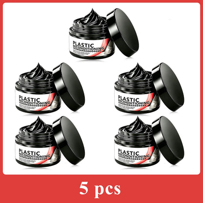 Car Plastic Care Paste Renovates Polishes Interior and Exterior Plastics Dustproof Dirt-Resistant and Adds Shine
