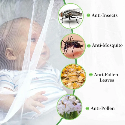 Portable Mini Crib Mosquito Net with Elastic Edge Fine Mesh Washable Bug Net Cover for Stroller And Bassinet