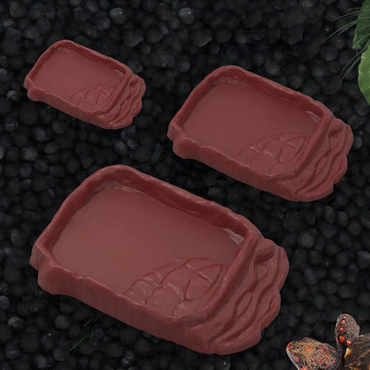 Tortoise Bathtub Water Dish Anti-Slip Ladders Reptile Bowl Reptile Bathing Pool Aquarium Ornament Tortoise Habitat Accessories
