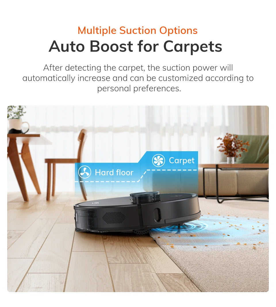 ILIFE T20s Ultra Robot Vacuum Cleaner with Self-Emptying Station, 10000Pa Suction, 4600mAh Battery, 300 Min Max Runtime