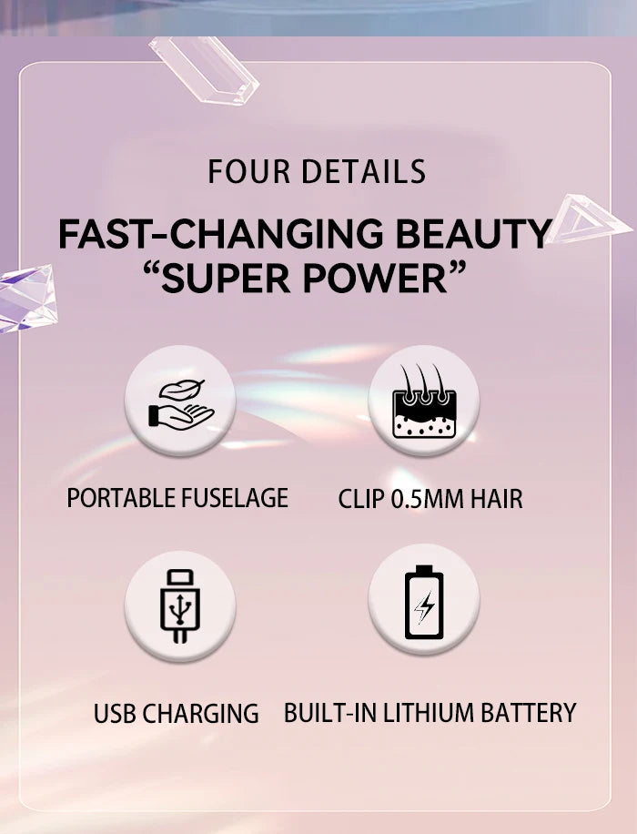 Kemei KM-290R Electric Epilator for Women Armpit Legs Bikini Sensitive Area Hair Remover Body Hair Trimmer Lady USB Rechargeable