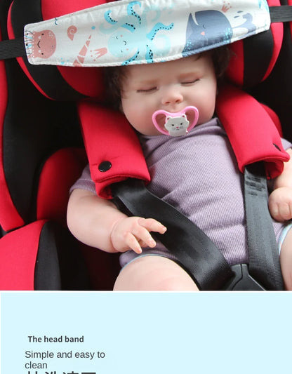 Baby Pillow Head Support Belt Set Protective Travel Car Seat Head Neck Support Pillows Newborn Children U Shape Headrest Cushion