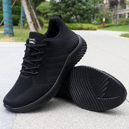 Men's Solid Lace-Up Casual Shoes, Lightweight Outdoor Sneakers Suitable for All-Season Training and Exercise, Lightweight, Breathable, Non-Slip, Ideal for Casual Walking Enthusiasts