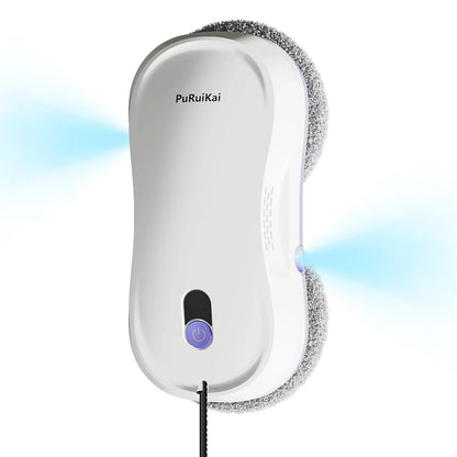 Smart Window Cleaning Robot with Dual Water Spray, Auto Robot Window Cleaner Edge Detection Remote Robotic Windows Washer