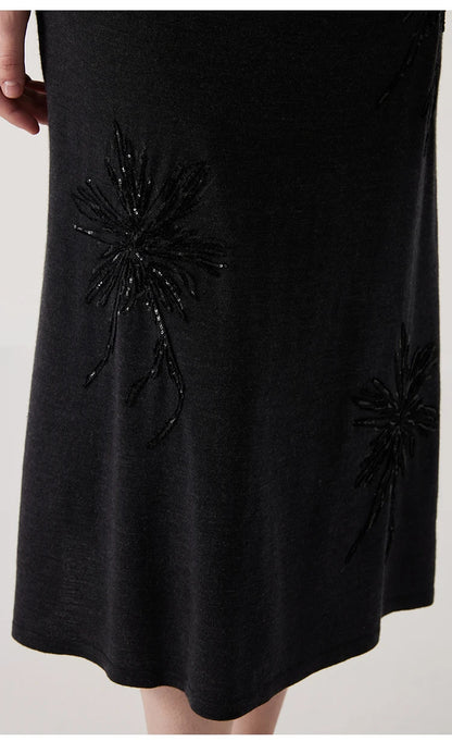 BC1040 Luxurious Clothes Ladies Embroidery Merino Wool Silk Skirts Womens Clothing Elegant Summer
