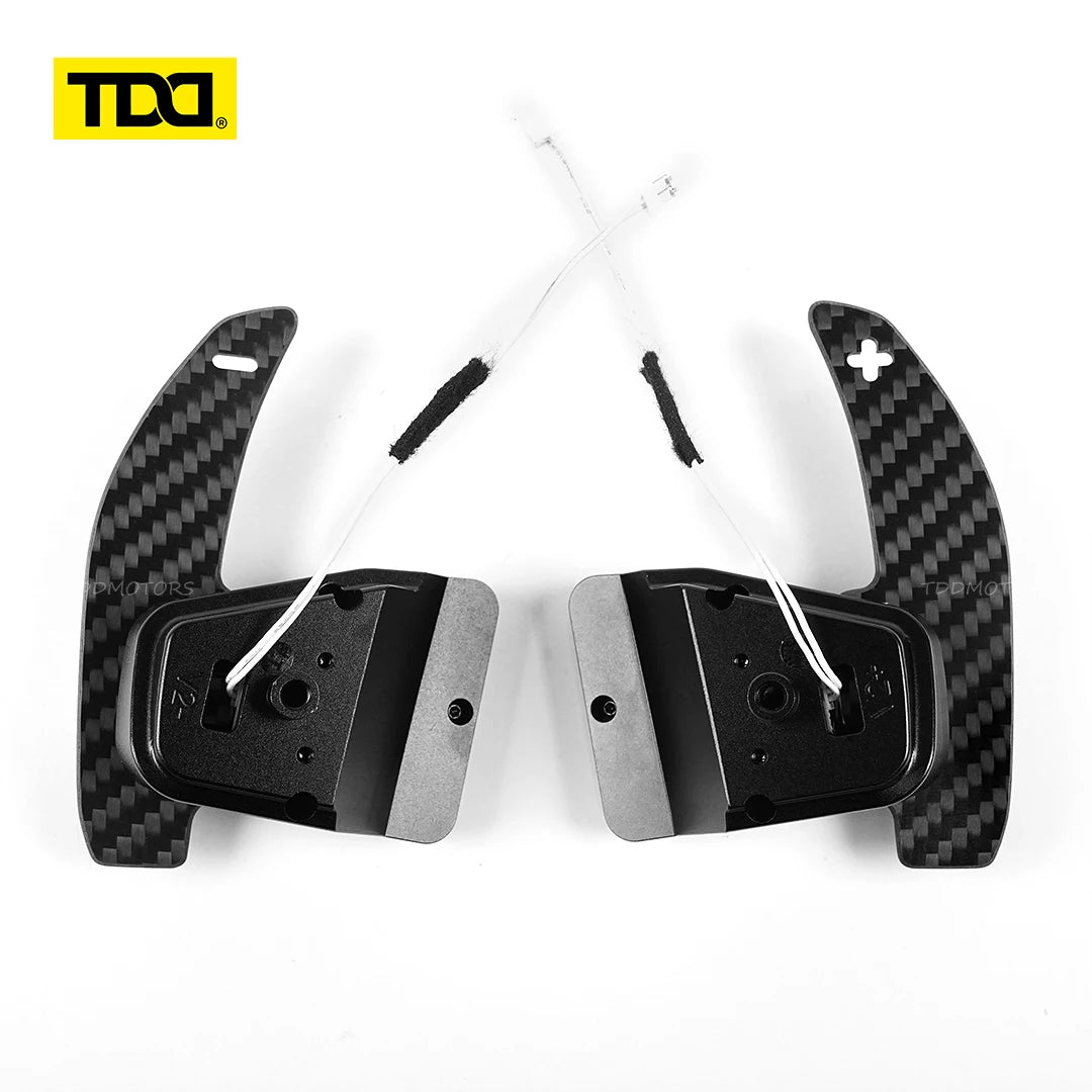 TDD Carbon Fiber Steering Wheel Magnetic Paddle Shifter for Volkswagen Golf 8 MK8 CC GTI R Car Modified Interior
