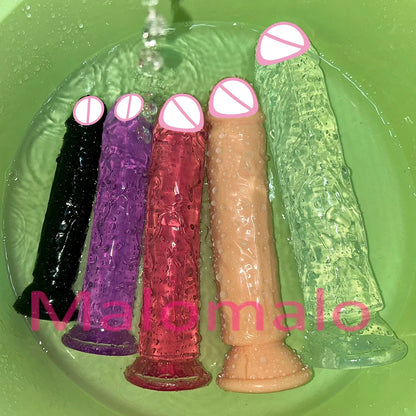 Cheap Realistic Butt Plug Jelly Dildo 5 Sizes Man Women Anal Sex Toys Gay Suction Cup Big Dick Soft Masturbators Small Penis