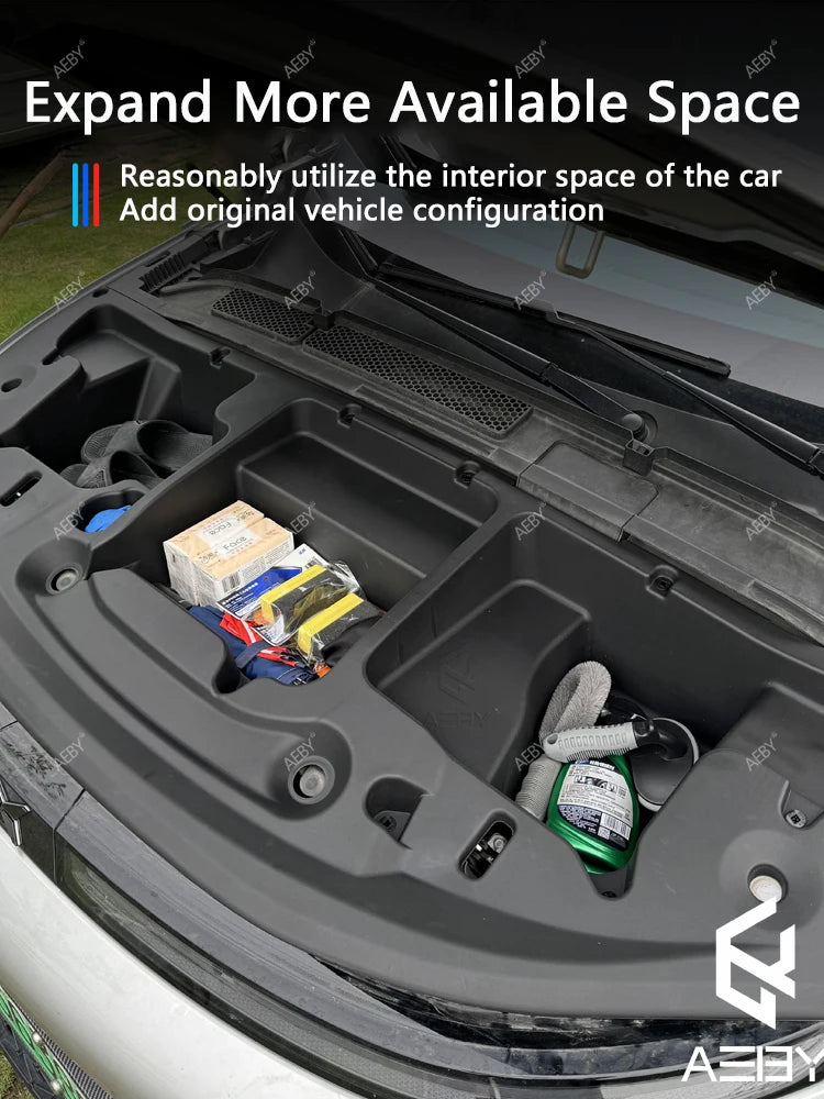 Car Front trunk storage box For Xpeng G6 2023-2026 Large-Capacity Motivation cabin Storage Box Modification Auto Accessories