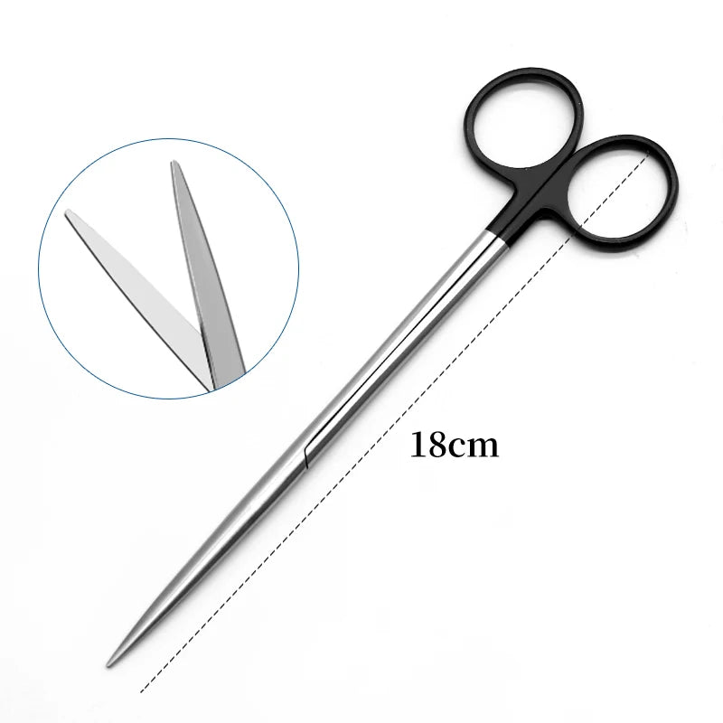 Cutting Tonsil Non-damaged Vocal Cord Cutter Straight Stainless Steel Black Handle Scissors Medical Instruments