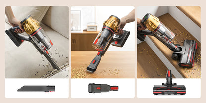 Lubluelu G11 Cordless Vacuum Cleaner 50KPA 50mis Long Running Time Floor Brush Automatically Combs the Hair to Prevent Tangling