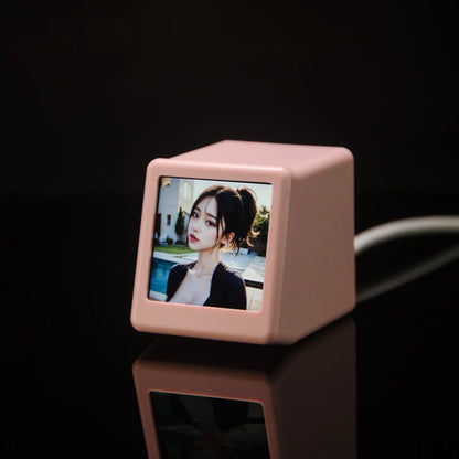 MINI Size Smart WIFI Weather Forecast Station Clock for Gaming Desktop Decoration. DIY Cute GIF Animations and Electronic Album