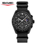 SKMEI 9392 Quartz Chronograph Watches Men Women Date 30M Waterproof Sport Wristwatch Fashion Nylon Strap Watch Gifts Reloj Mujer