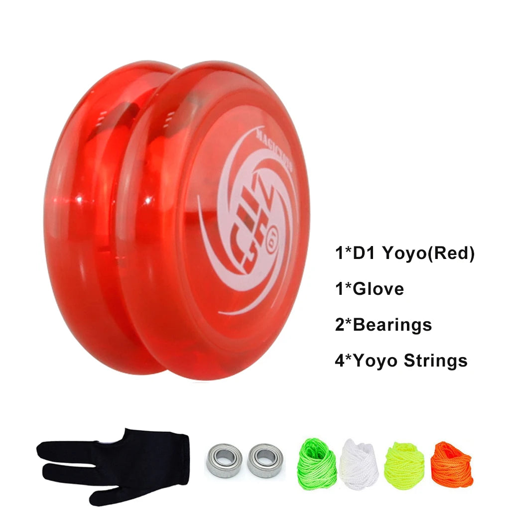Ghost Hand Responsive Pro Level D1 Basic 2A Ball Bearing Yoyo for Fingertip Rope String Trick Game Looping Play Indoor Outdoor