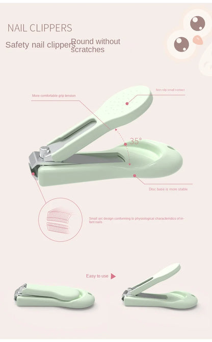 Newborn Baby Nail Scissors Baby Nail Care Tools Kids Safety Portable Nail Scissors Trimmer Tweezers with Box Kids  Nail Art  Set