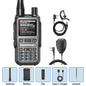 BAOFENG UV-5R Mini Walkie Talkie Full Band Bluetooth Programming Wireless Copy Frequency 999CH AM FM Type-C Long Range Ham Radio